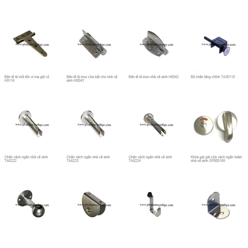 Nhận gia công sản xuất các sản phẩm bản lề inox nhà vệ sinh, bản lề vách ngăn