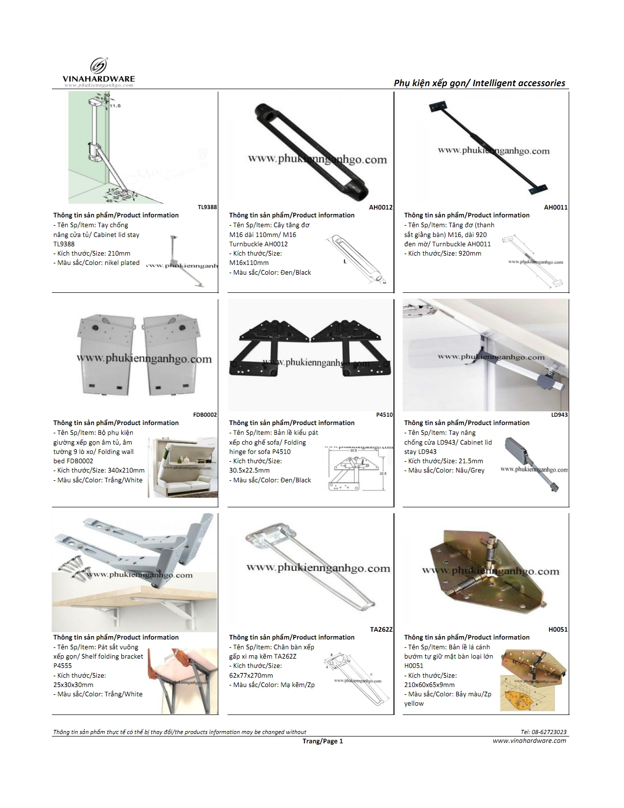 Phụ kiện xếp gọn Vinahardware