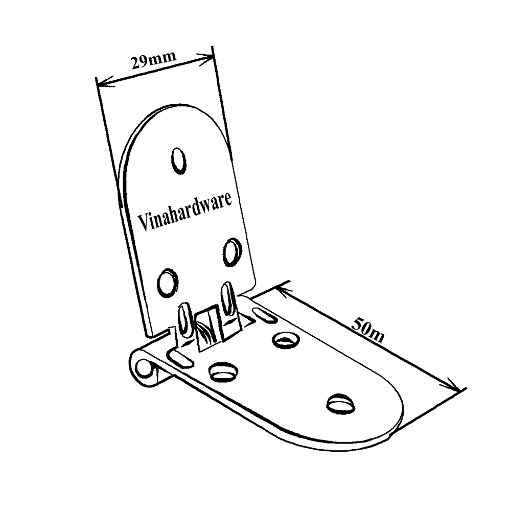 Bản lề lá bán nguyệt H0039
