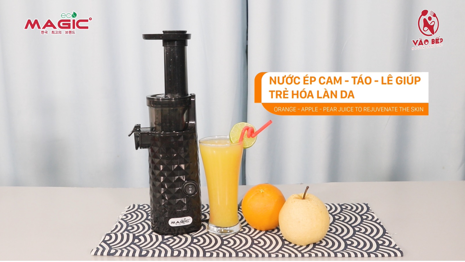 Nước ép cam táo lê giúp trẻ hóa làn da