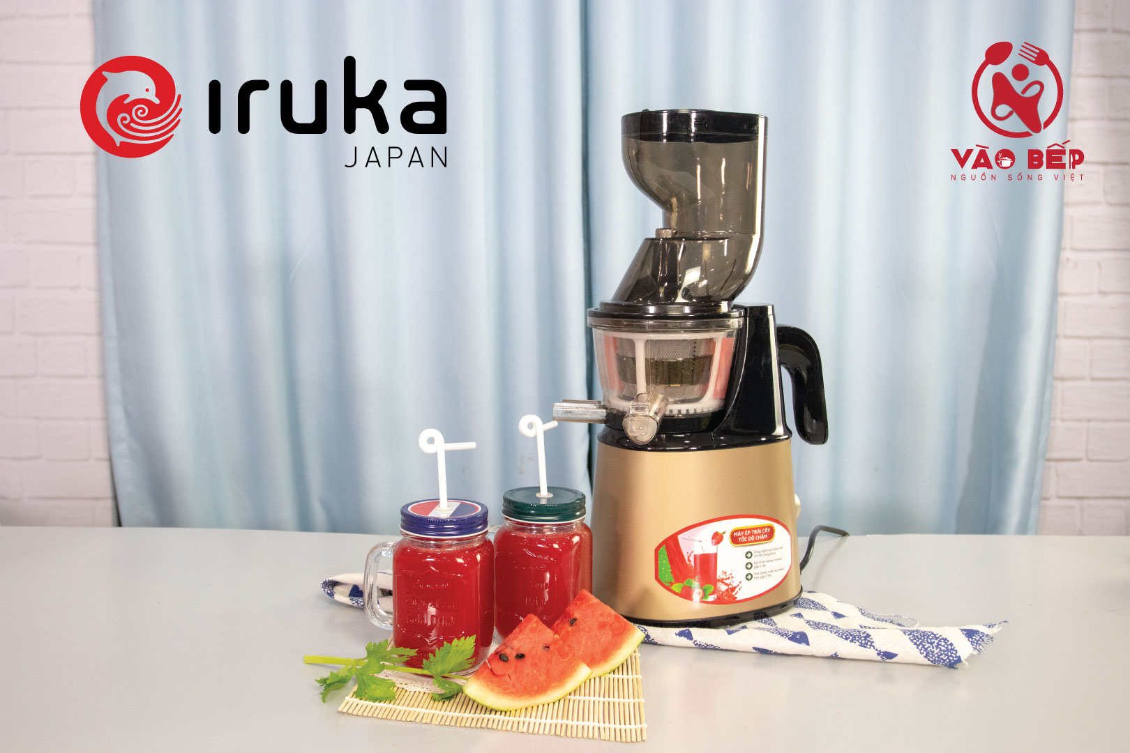 Hướng dẫn làm nước ép dưa hấu mát lạnh ngày hè bằng Máy ép chậm miệng rộng Iruka I-52