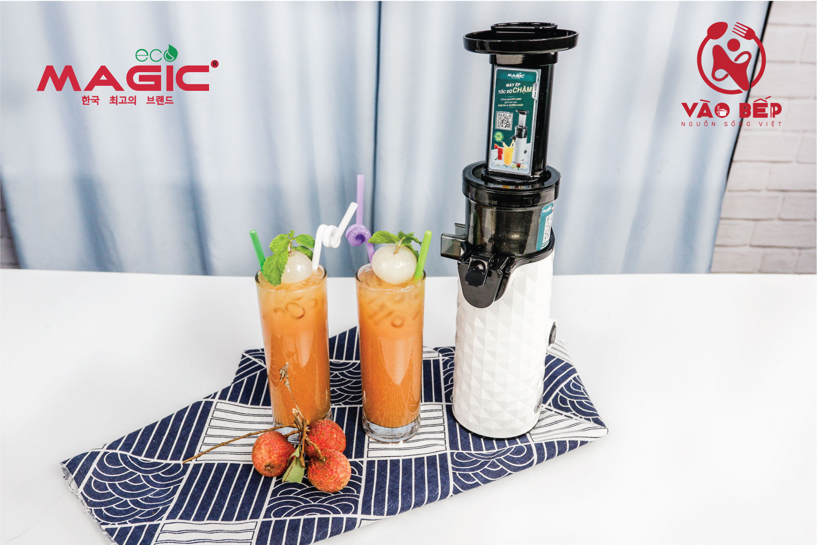 Hướng dẫn làm Trà vải thanh lọc cơ thể bằng Máy ép chậm thế hệ mới Magic Eco AC – 132