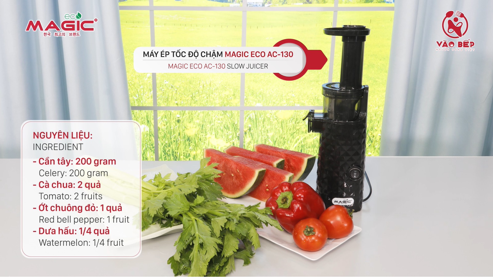 Nước ép cần tây, ớt chuông, cà chua, dưa hấu đẹp da thon dáng 1 dua hau ot chuong nguyen lieu