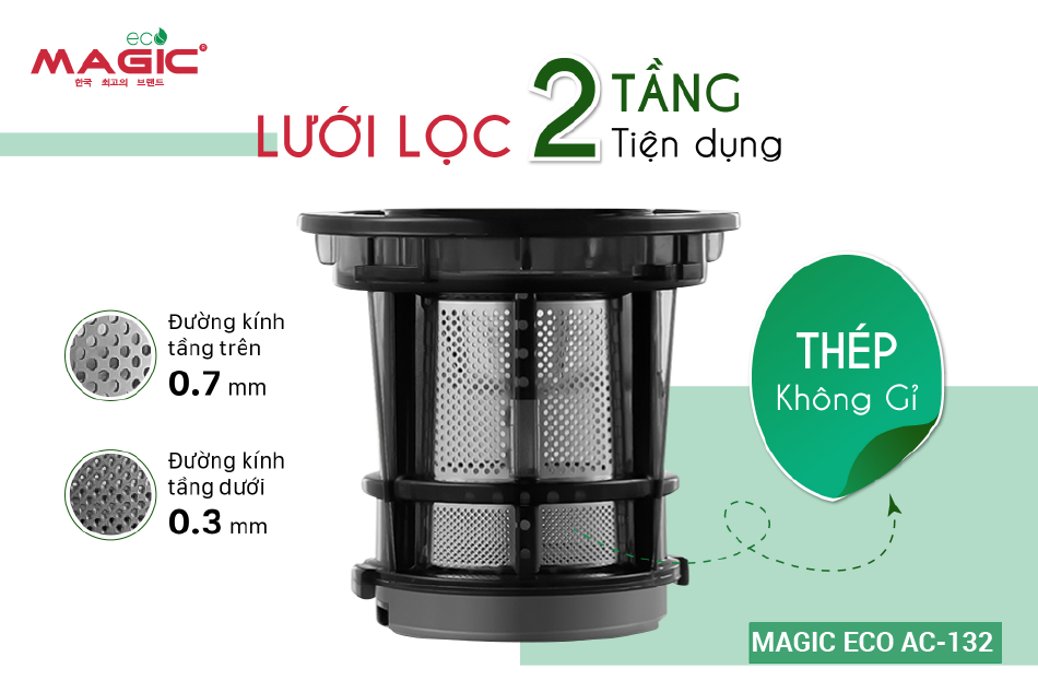 Máy ép chậm thế hệ mới Magic Eco AC-132 9 may ep cham the he moi ac 132 02 04a3b71f f301 4fd8 b117 461530698fe1