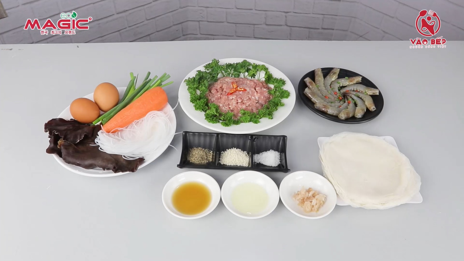 Món Chả giò tôm thịt bằng Nồi chiên nướng không dầu Magic Eco AC-121 1 nguyen lieu e36159ae 8a86 42a6 a021 aef75132affa