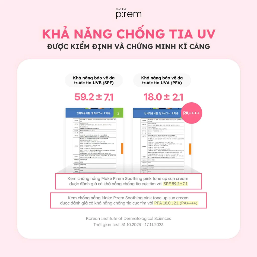 Kem chống nắng nâng tông vật lý dịu nhẹ cho da nhạy cảm