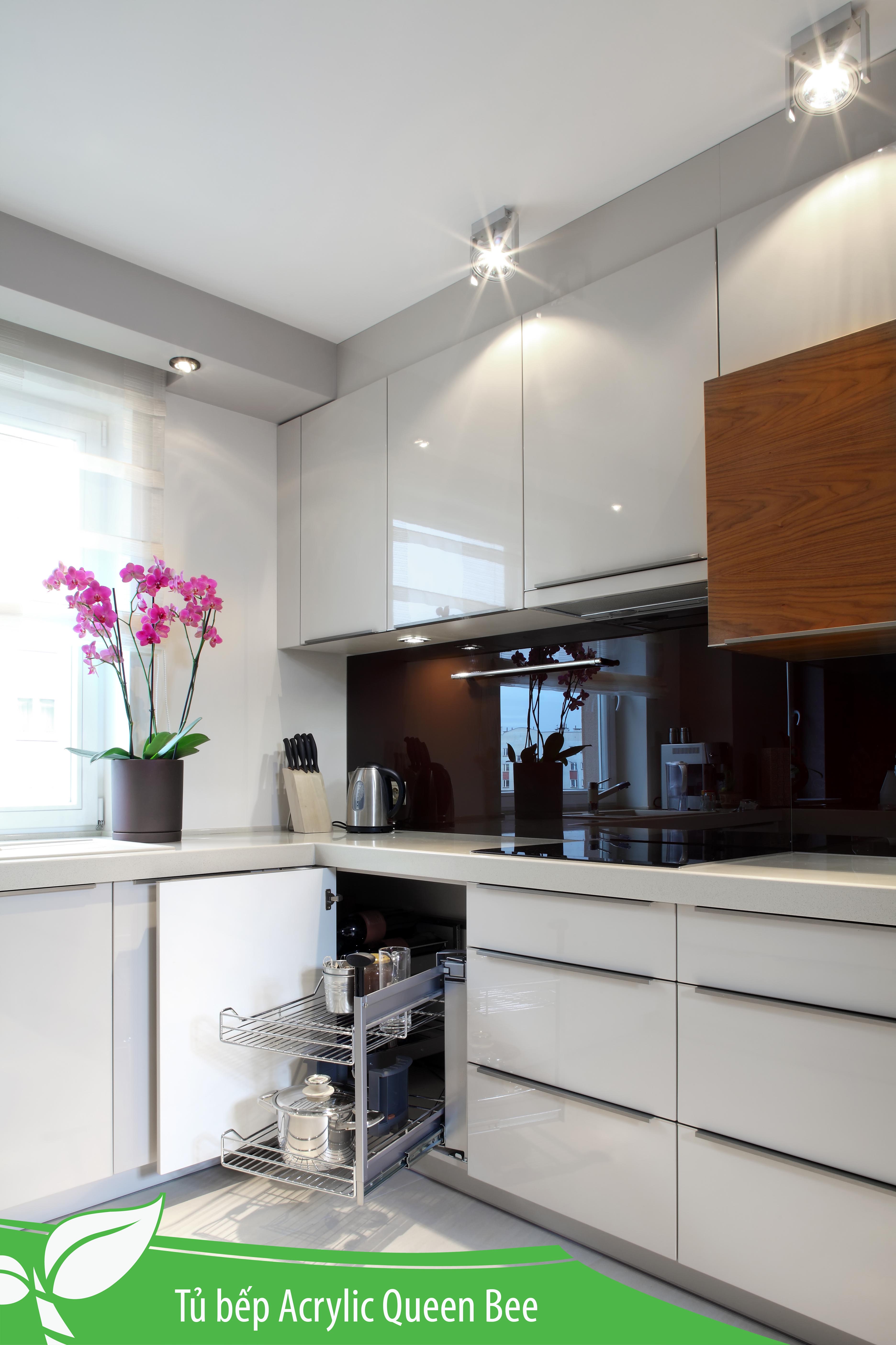 tủ bếp acrylic bóng gương tủ bếp acrylic bóng gương