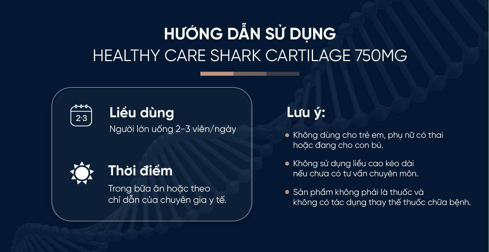 Healthy Shark Cartilage 750mg Hướng Dẫn Sử Dụng