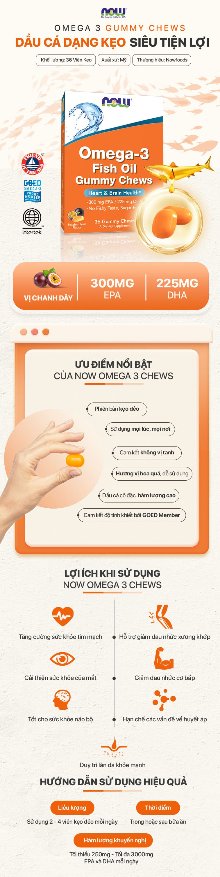 Now Omega 3 Fish Oil Gummy Chews