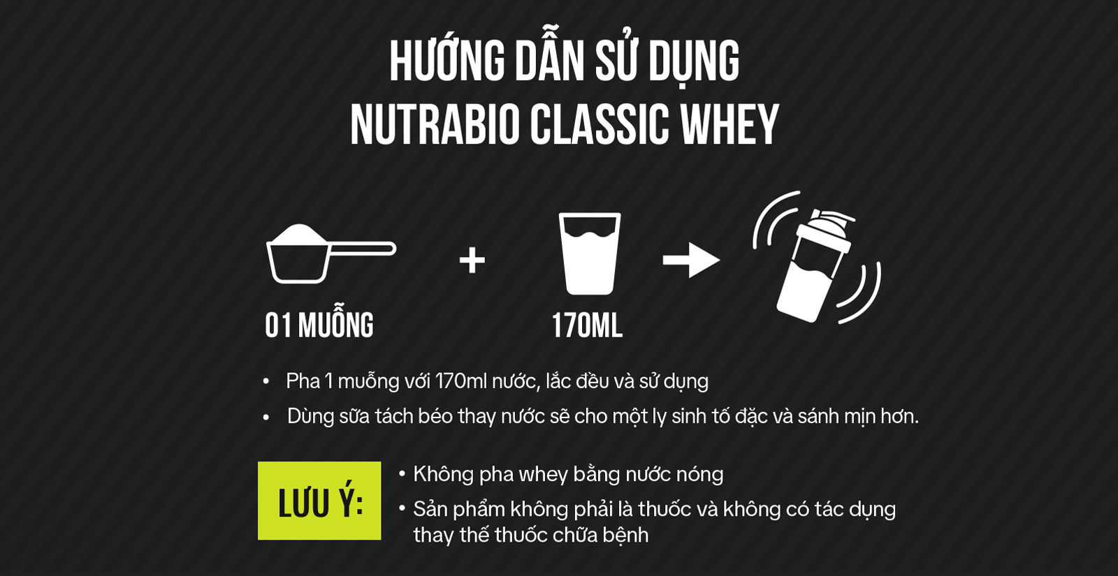 Nutrabio Classic Whey Hướng Dẫn Sử Dụng