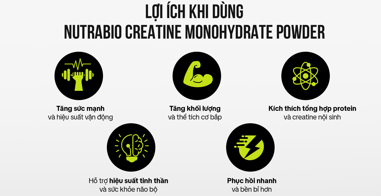 Nutrabio Creatine Monohydrate Powder Lợi Ích