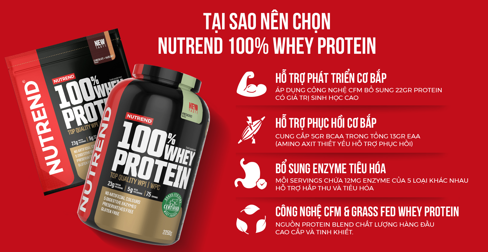 Tại sao nên chọn Nutrend Whey Protein