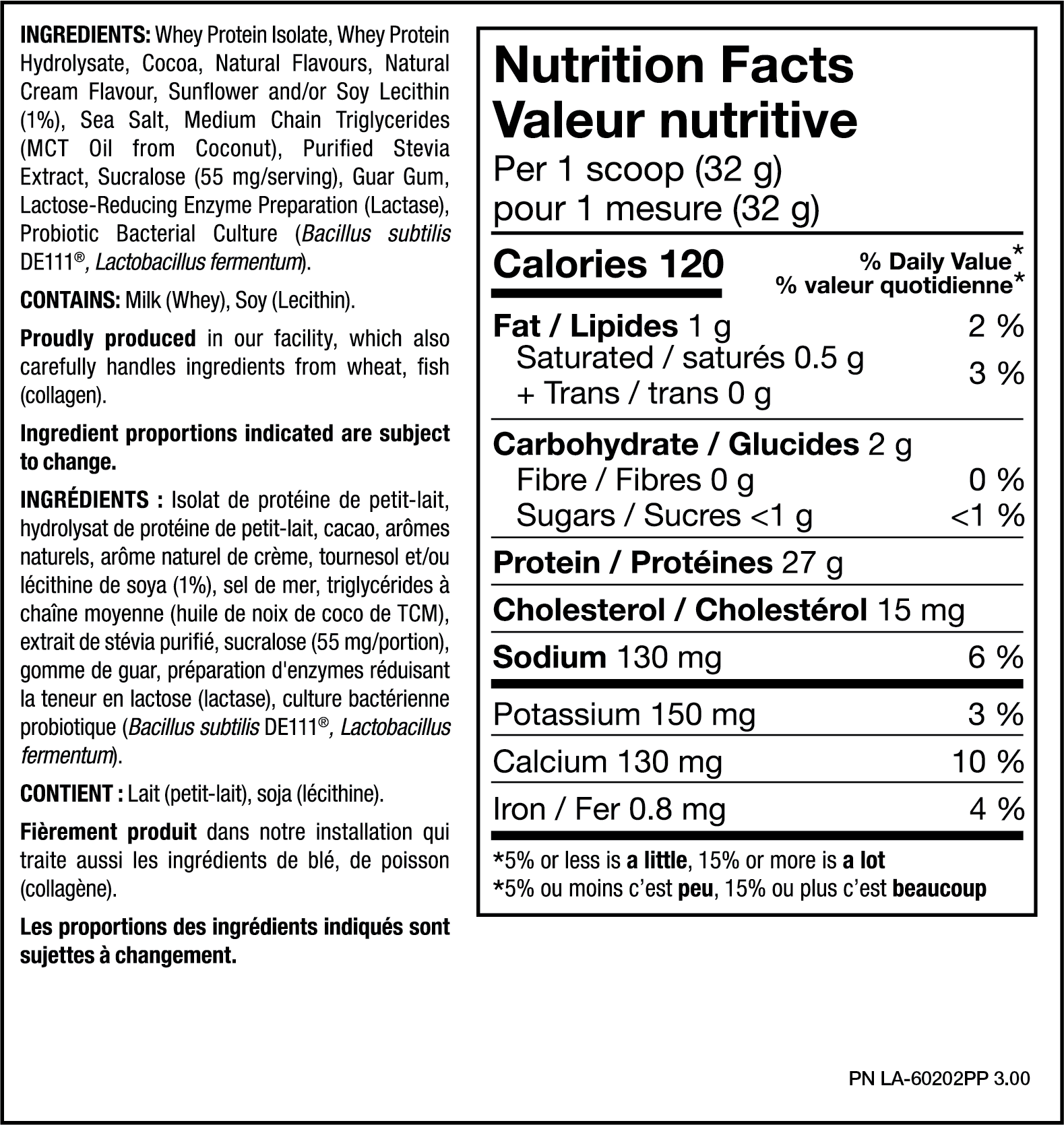 Pvl-iso-gold-2lbs-nutrition-fact-gymstore