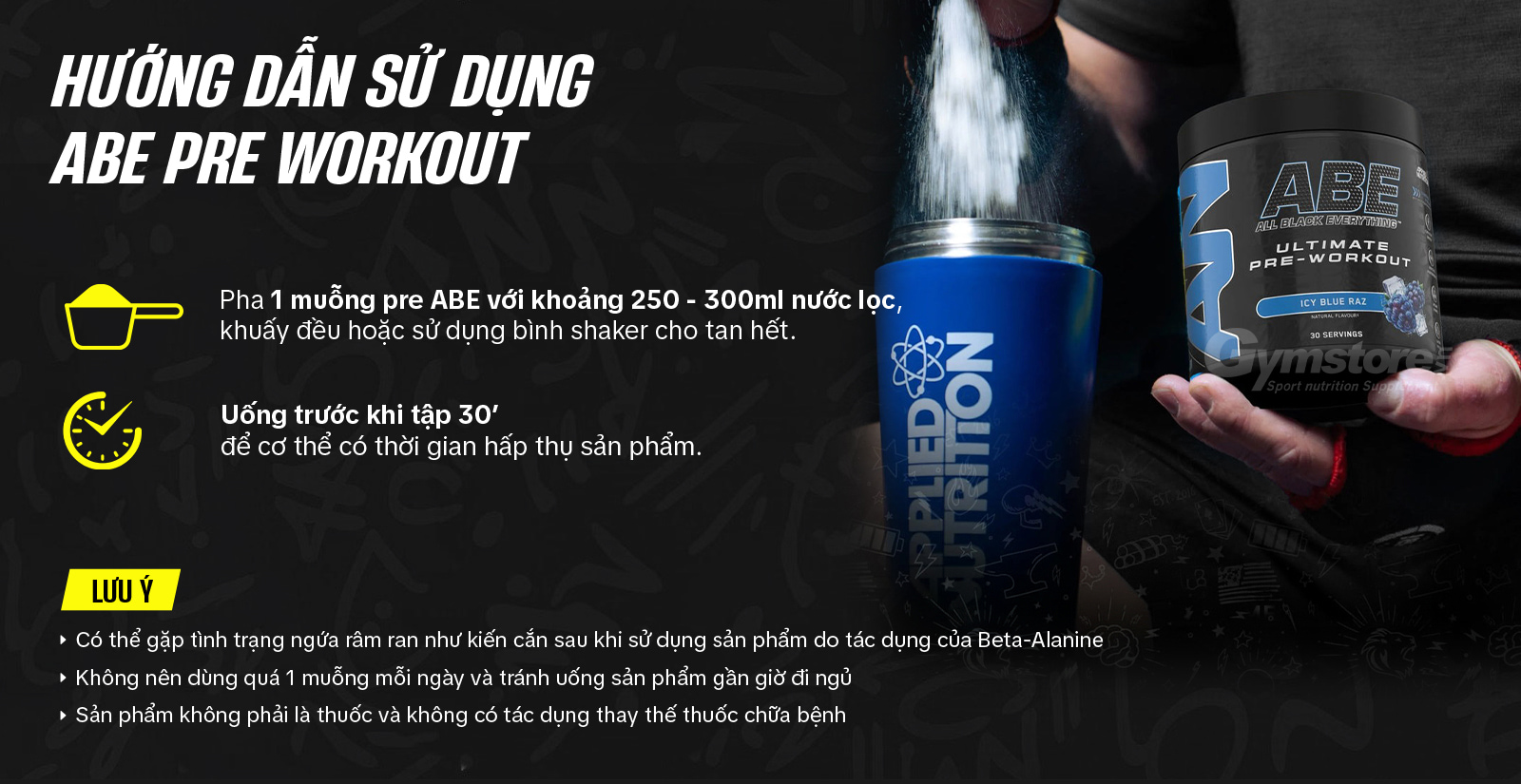 Abe Pre Wokout Cách Dùng