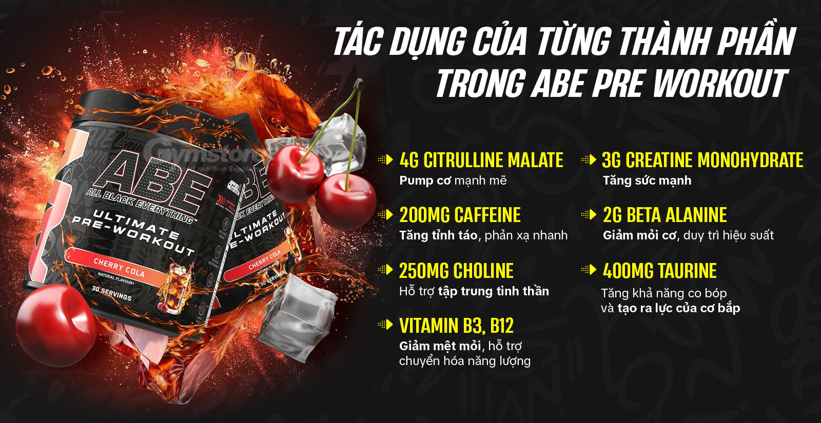 Abe Pre Wokout Thành Phần