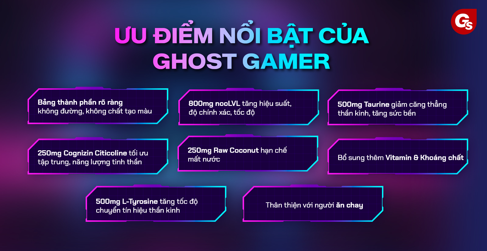 Ghost Gamer Ưu Điểm