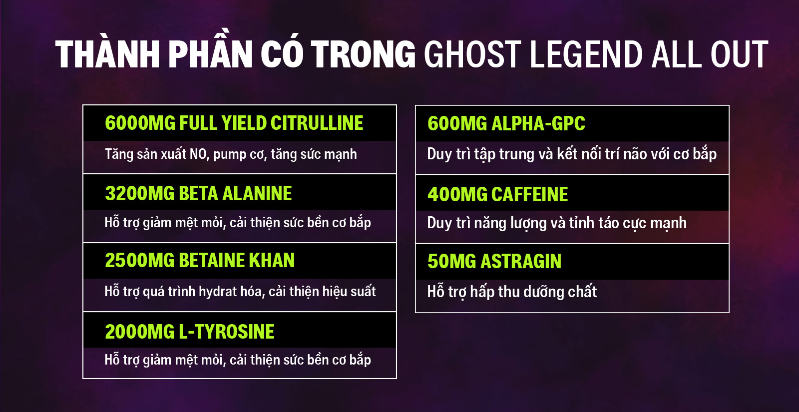 Ghost Legend All Out Ưu Điểm