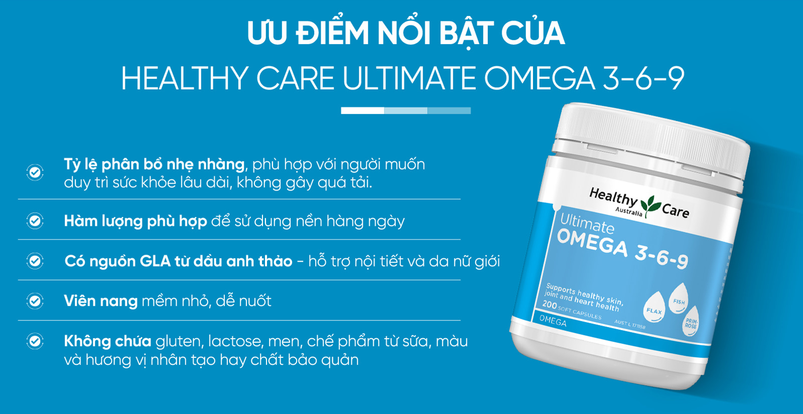 Healthy Care Ultimate Omega 3 6 9 Ưu Điểm