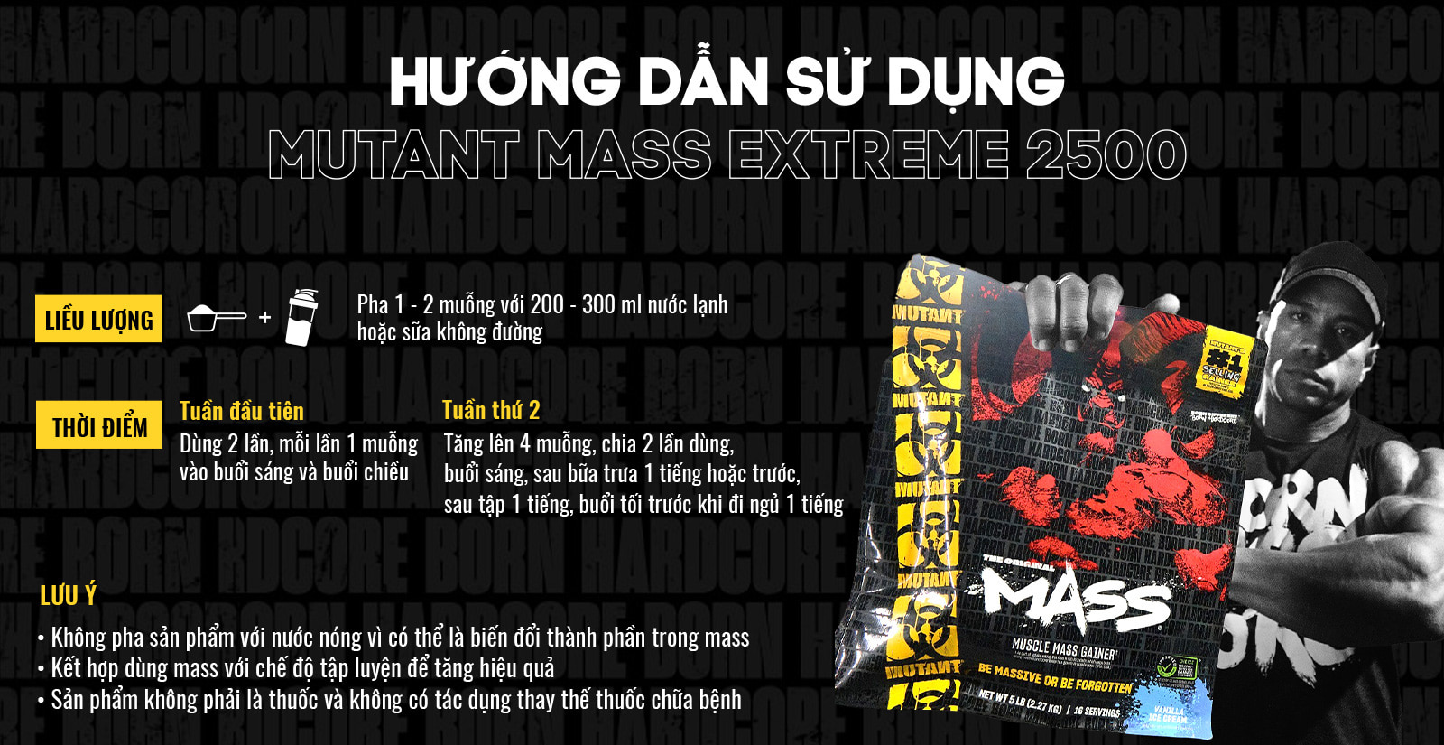 Mutant Mass Extreme 2500 Hướng Dẫn Sử Dụng