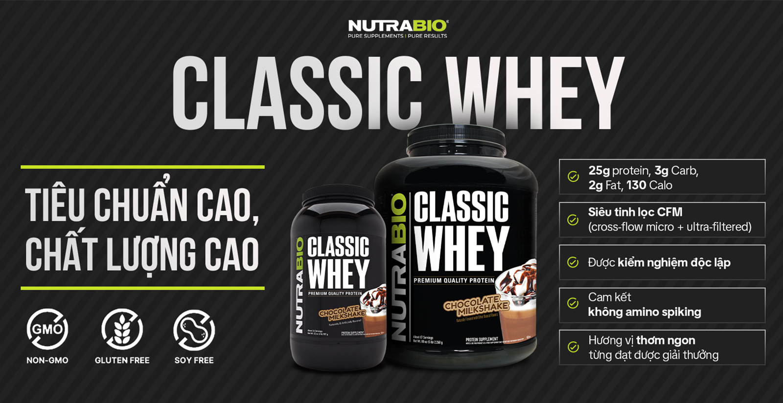 Nutrabio Classic Whey Ưu Điểm
