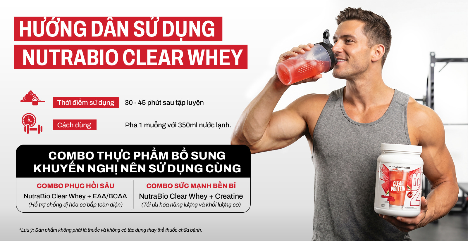 Nutrabio Clear Whey Cách Dùng