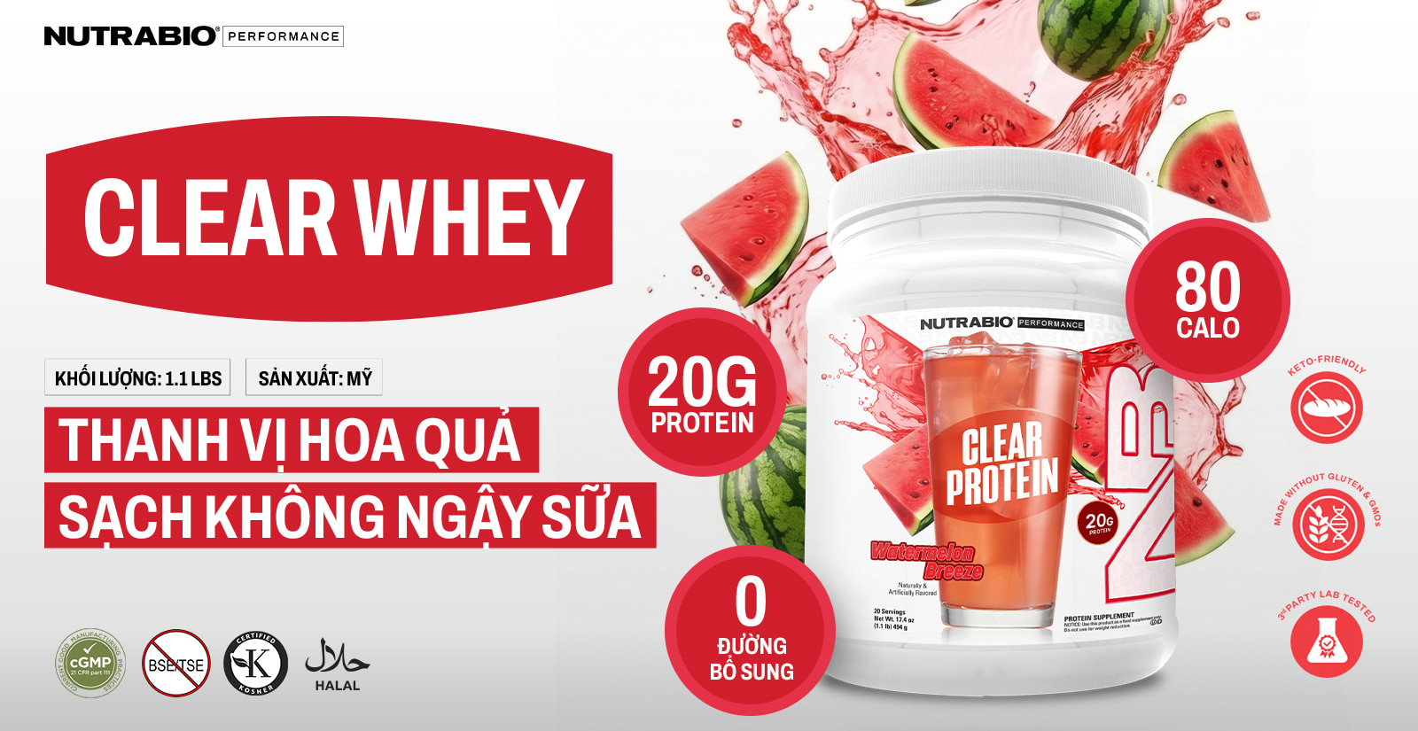 Nutrabio Clear Whey Nooit Bật