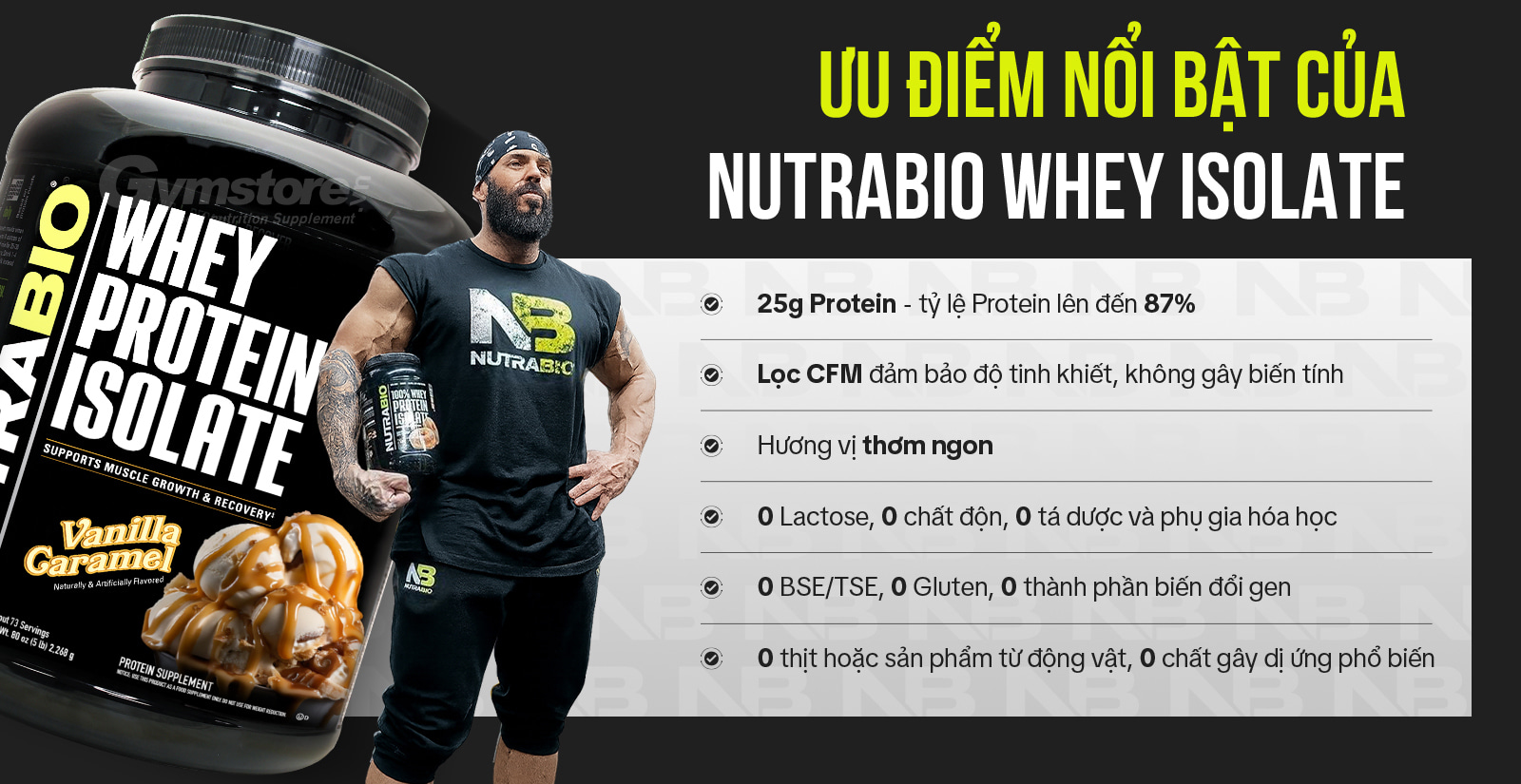 Nutrabio Whey Isolate Ưu Điểm