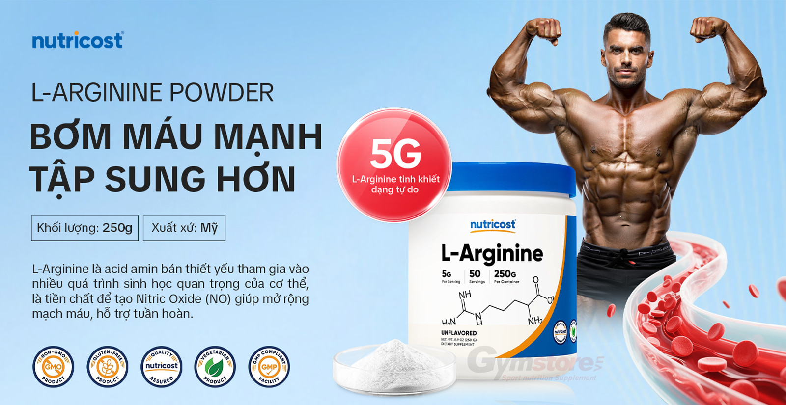 Nutricost L-Arginine Powder