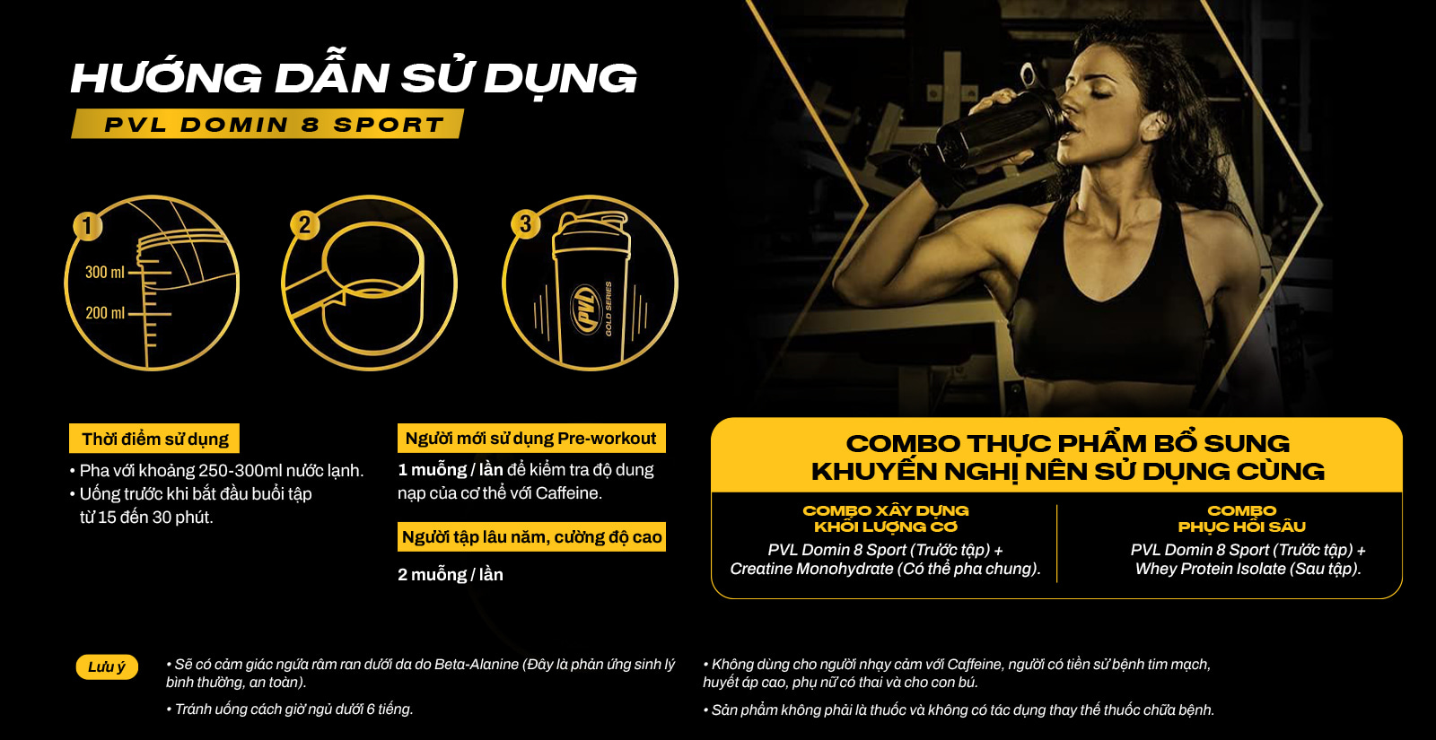 PVL Domin 8 Sport Cách Dùng