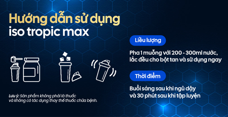 Iso Tropic Max Hướng Dẫn Sử Dụng Gymstore