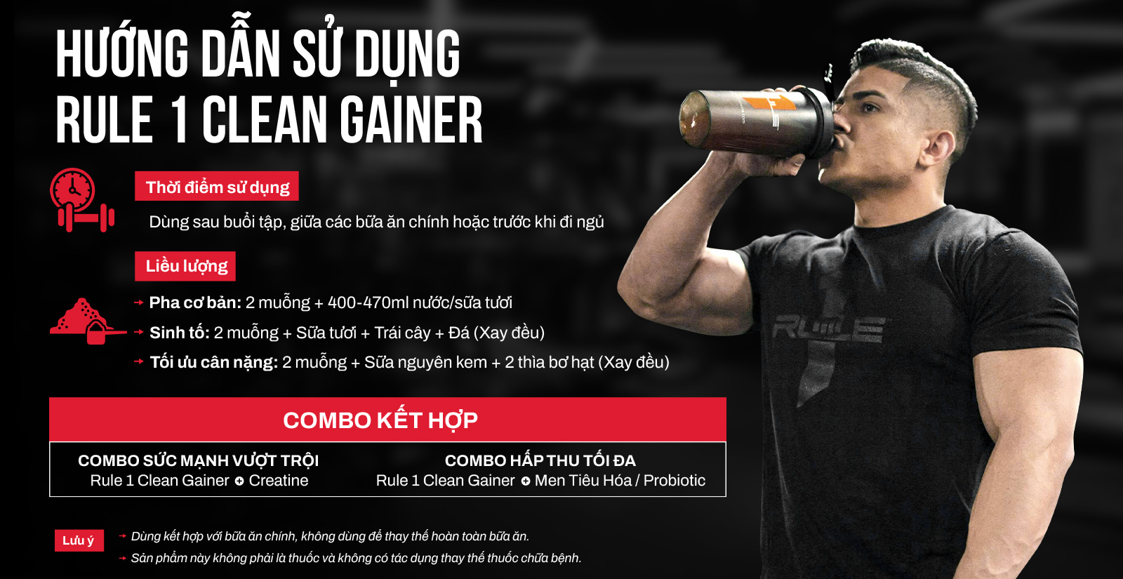Rule 1 Clean Gainer Cách Dùng