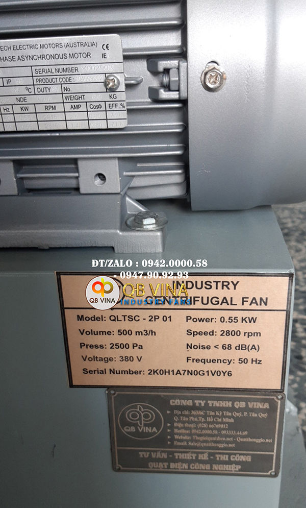 Sản xuất quạt ly tâm siêu cao áp