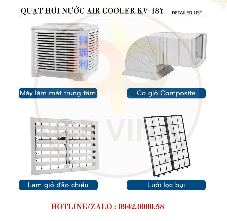 Quạt hơi nước công nghiệp công suất lớn KV-18Y