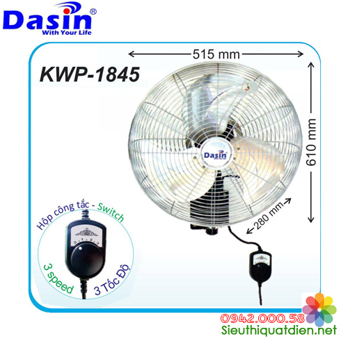 Quạt treo tường Dasin KWP-1845