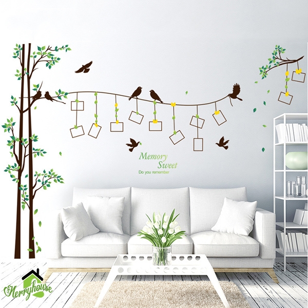 Decal dán tường cây khung ảnh 2 - DC446