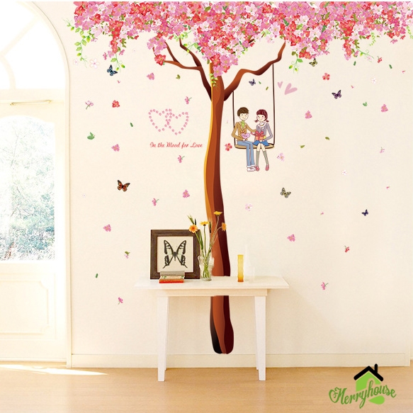 Decal dán tường anh đào 3 - DC474