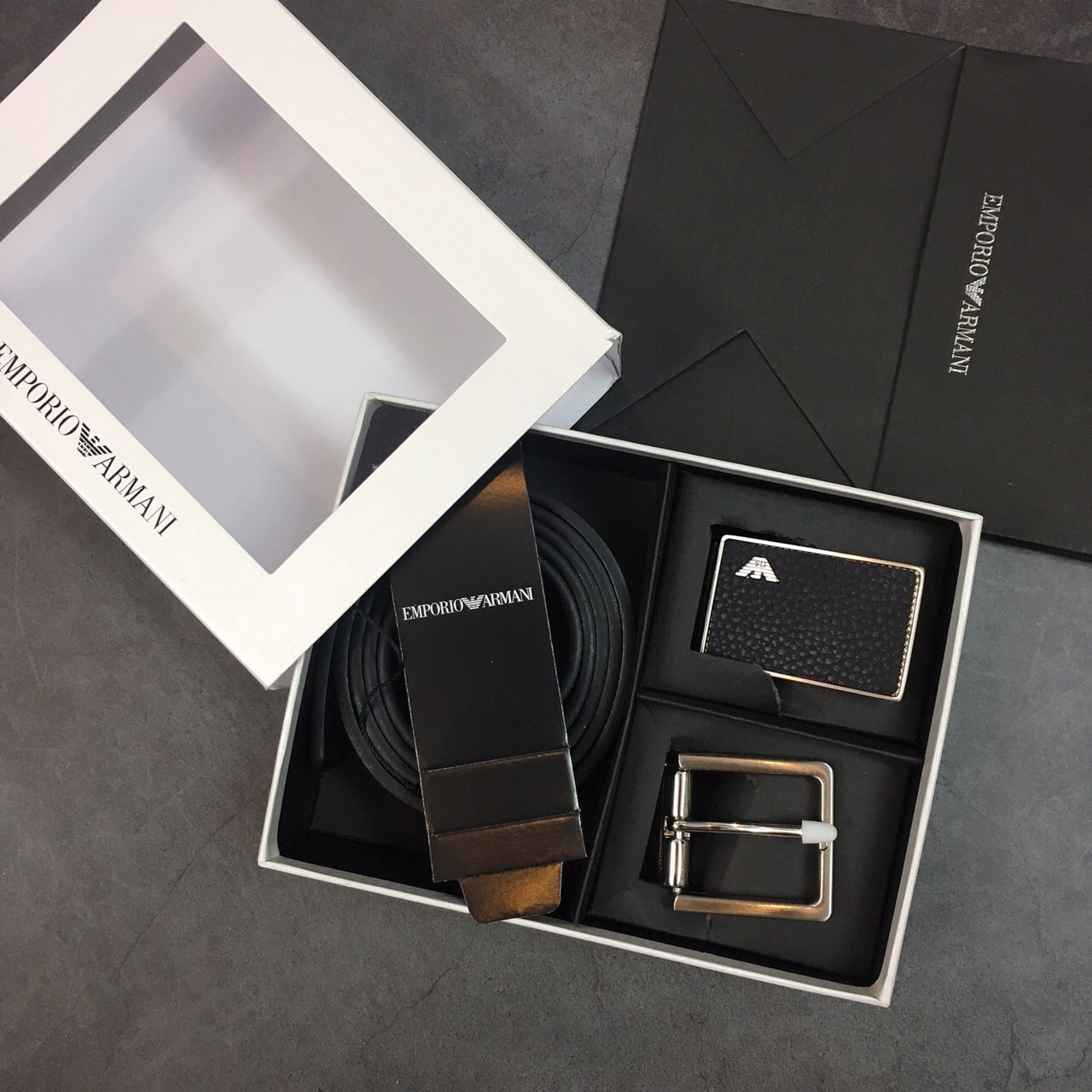 Set Armani 2 mặt nịt gài - S013