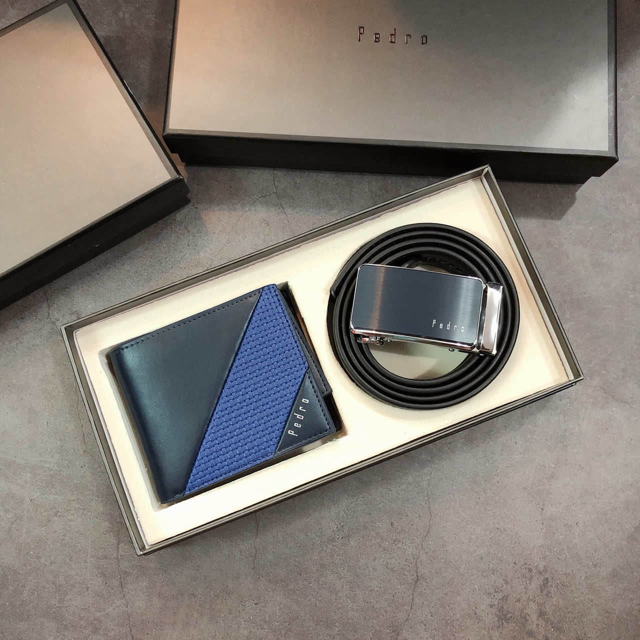 Set Pedro ví chéo caro + nịt gương - S020