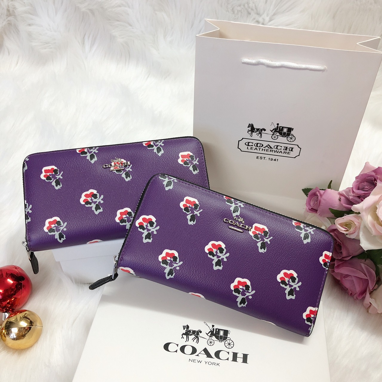 Ví Coach hoa trà - V272