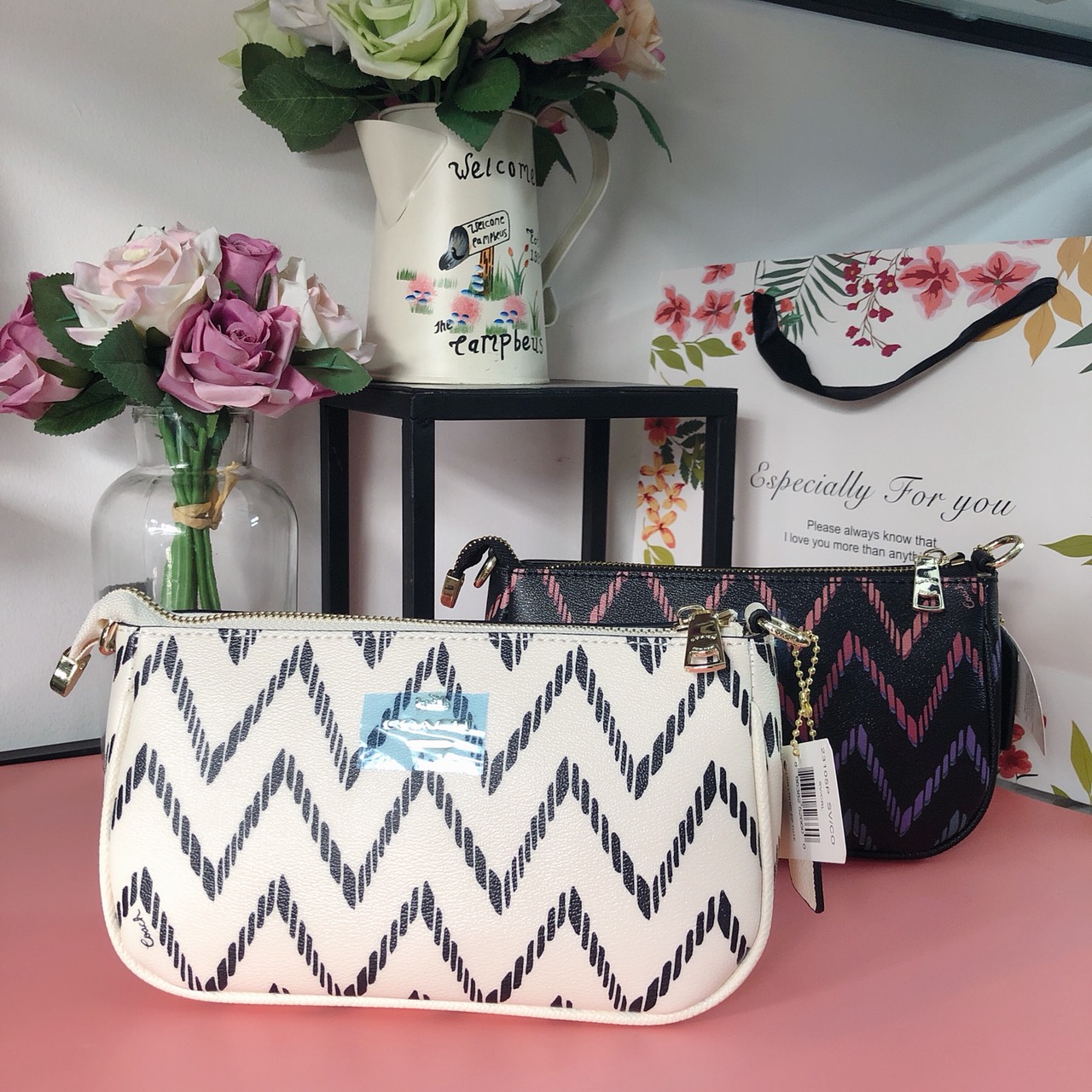 Túi Coach bầu vân Z ombre - C040