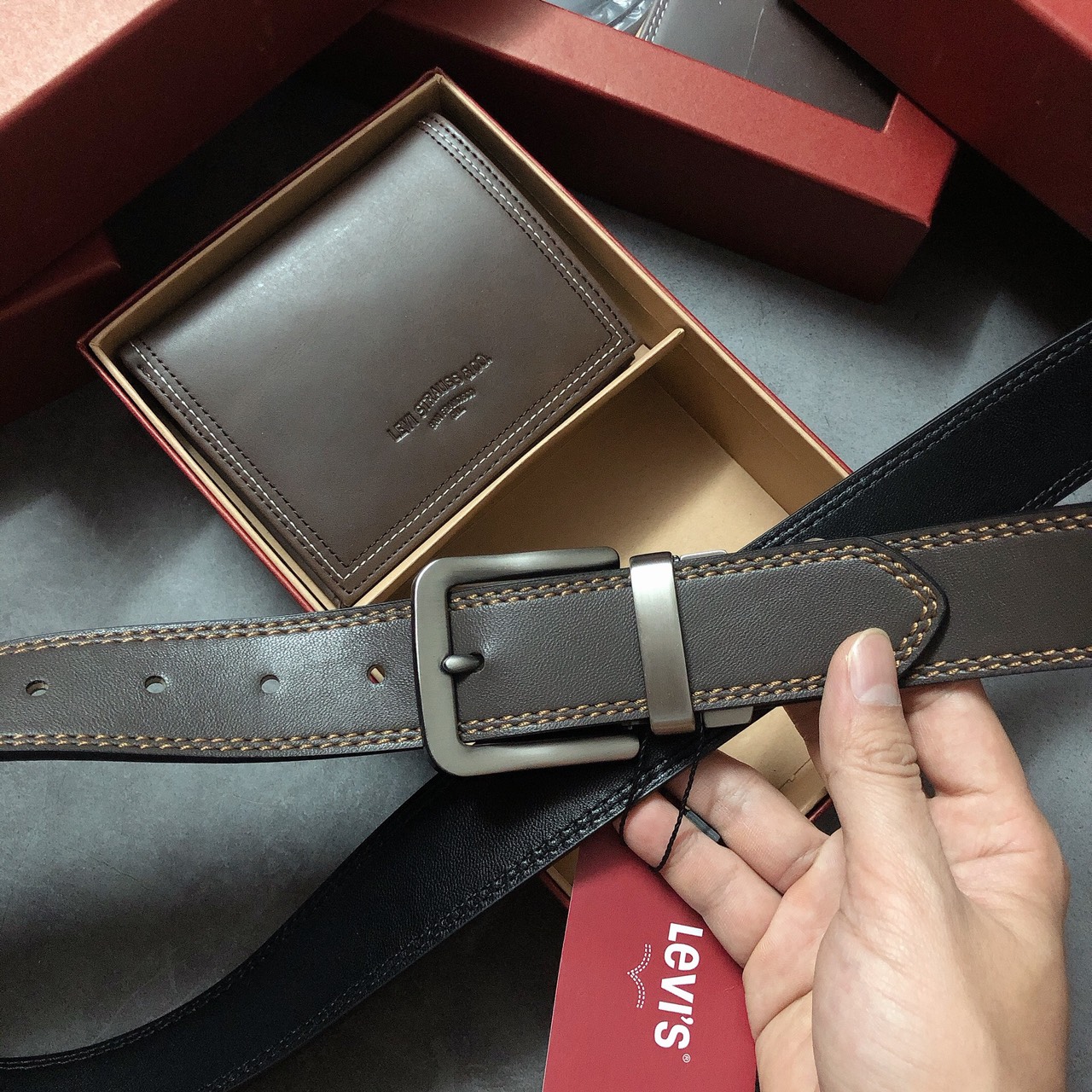 Set Levis ví đứng trơn + nịt 2 viền - S153