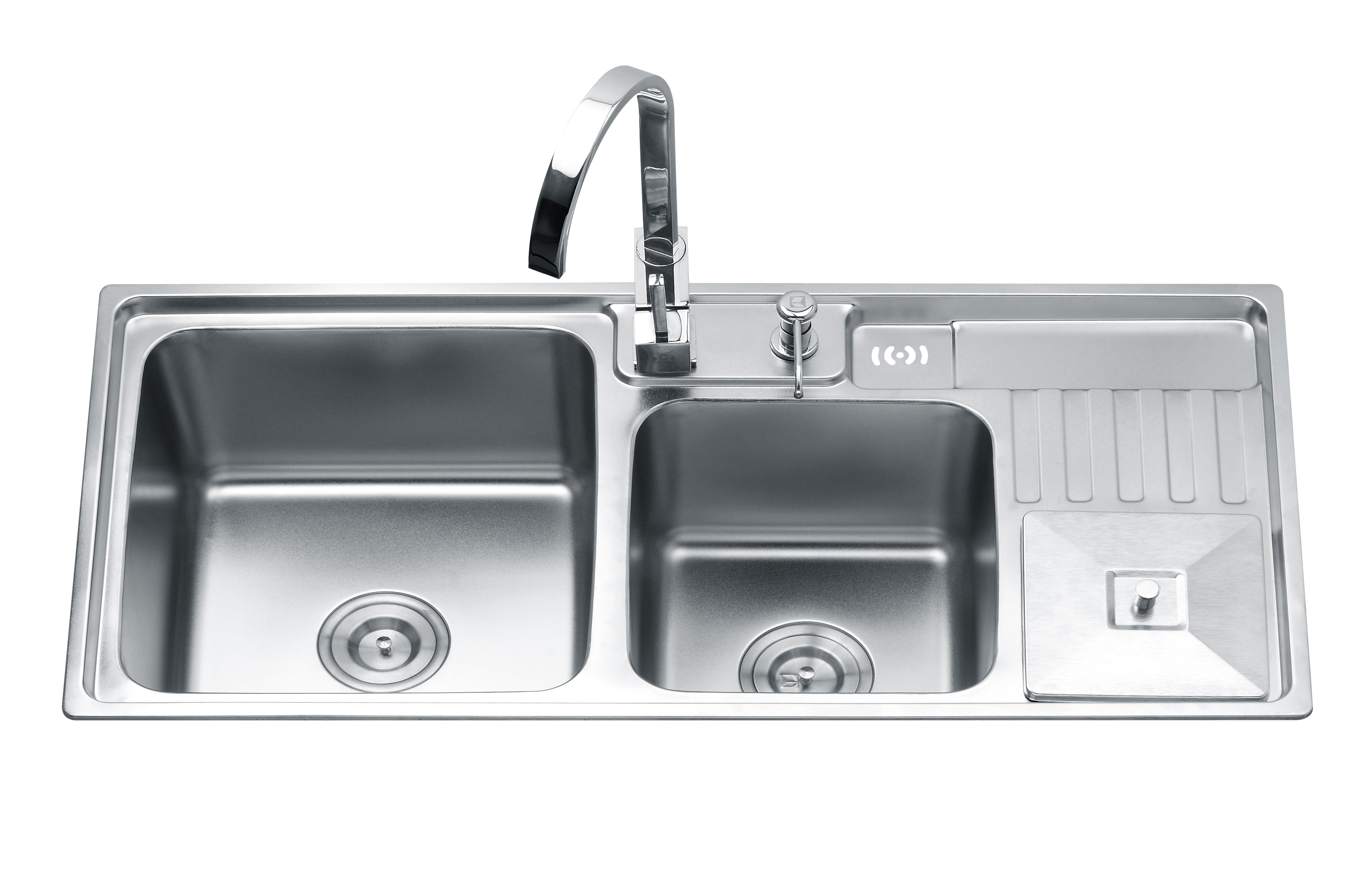 Chậu rửa inox công nghiệp 2 hố