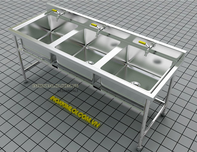 Chậu rửa inox 3 hố phân biệt theo chức năng sử dụng