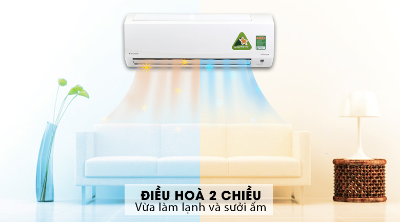 Điều hòa Daikin 2 chiều Inverter FTHF50RVMV phù hợp với căn phòng từ 20 đến 30m2