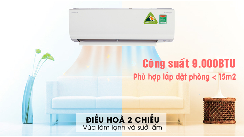 FTHF25RAVMV phù hợp với căn phòng có diện tích <15m2