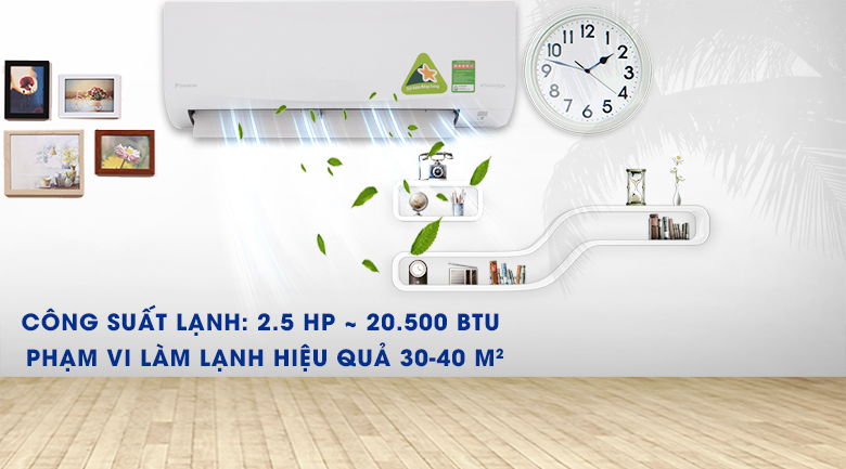 Điều hòa Daikin 22000BTU thích hợp cho các phòng 30-40 m2