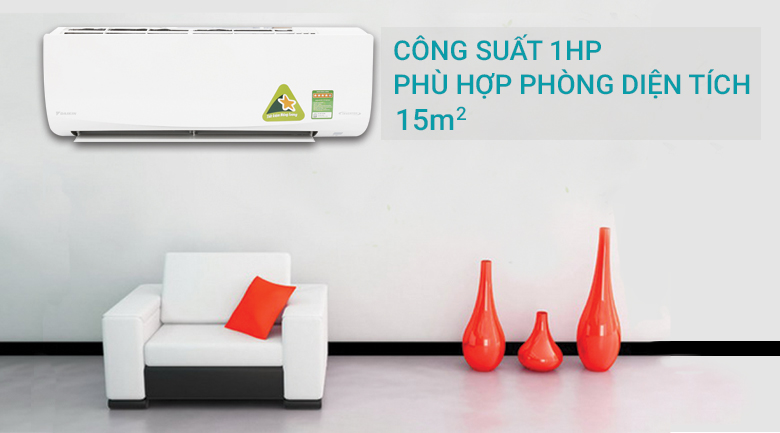 FTKM25SVMV công suất phù hợp với căn phòng  15-20 m2 sang trọng