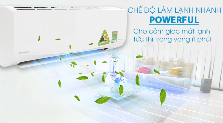 Chế độ làm lạnh nhanh của điều hòa Daikin