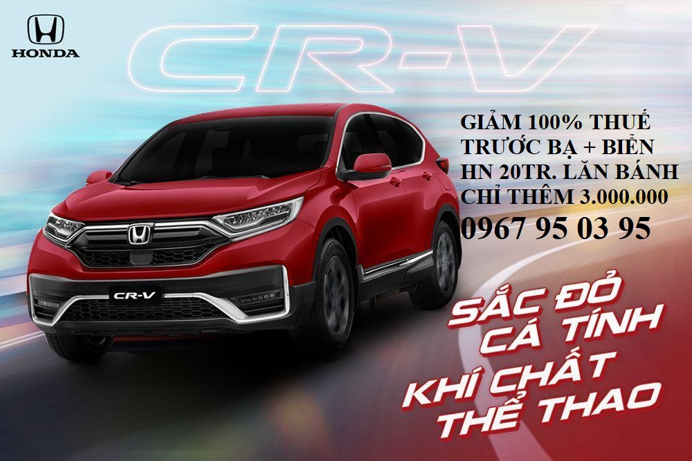 Tiếp tục hỗ trợ 100% thuế trước bạ Honda CRV 2021