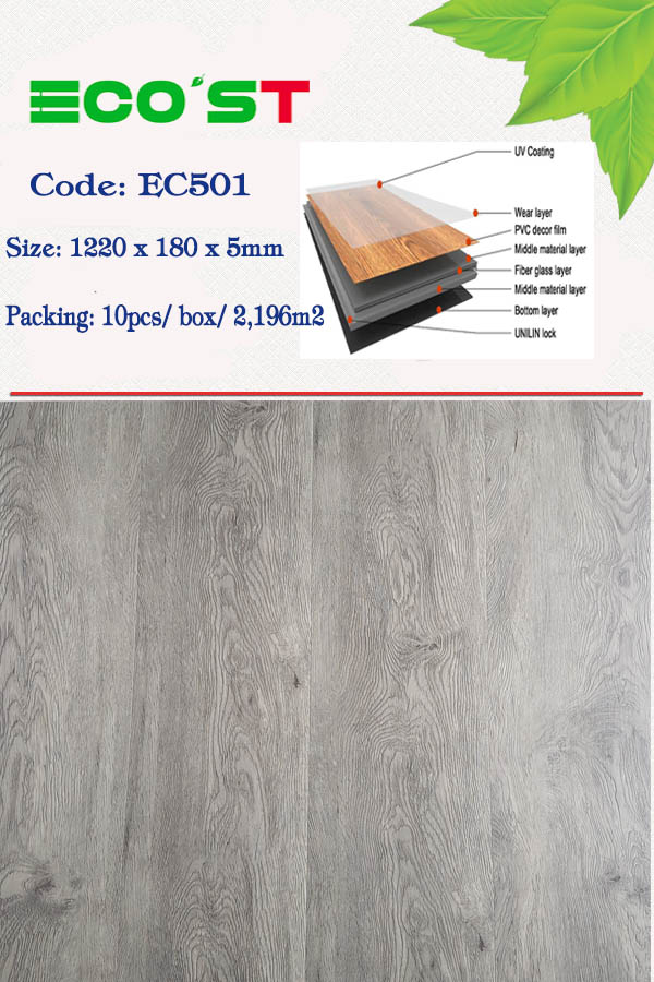 Sàn nhựa hèm khóa Ecost  EC501